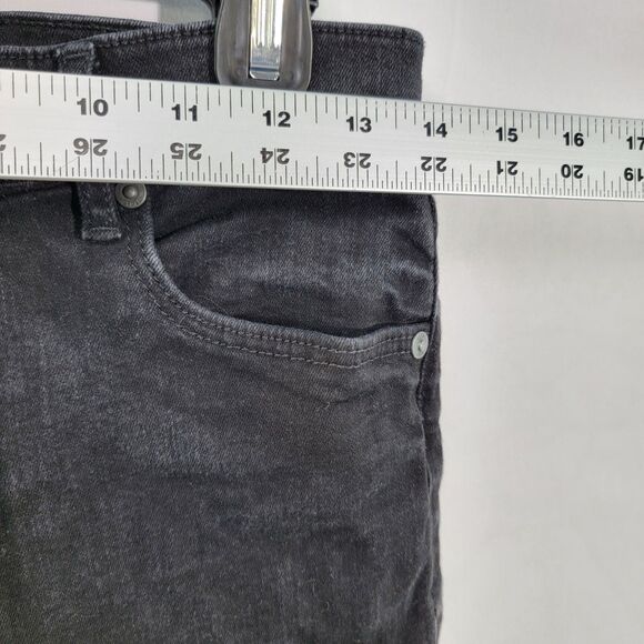 LOFT Black Cotton Mid Rise Skinny Jeans Loop Belt Front & Back Pockets Waist 28 - Picture 6 of 8